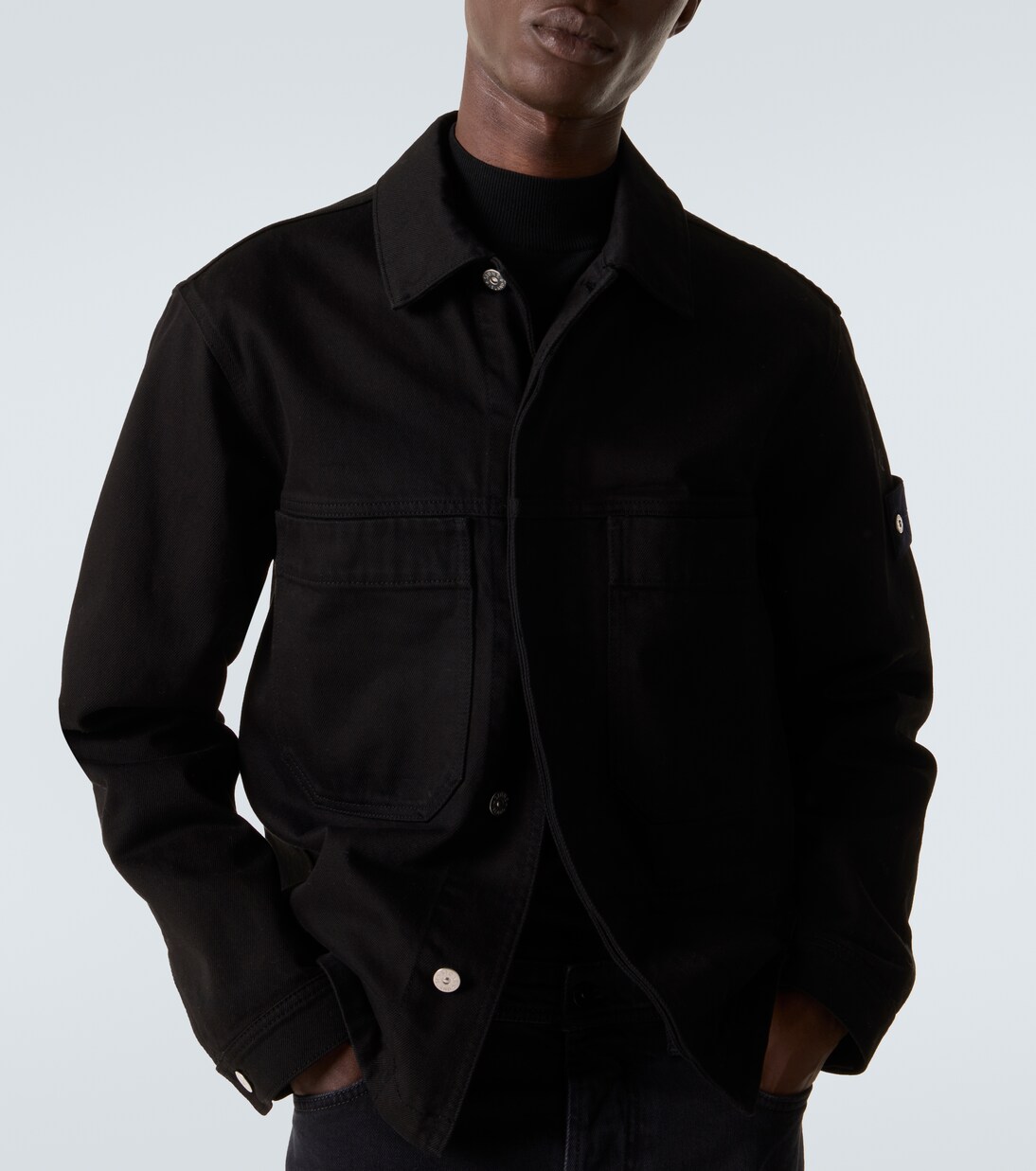 Hemdjacke Compass aus Denim | Stone Island