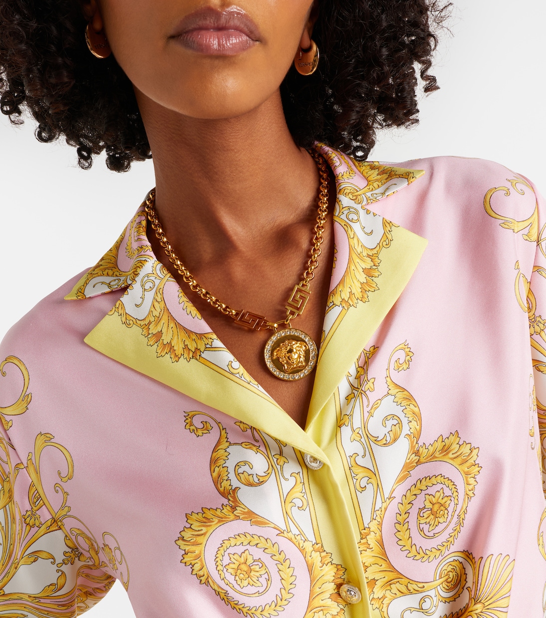 Barocco silk twill shirt | Versace