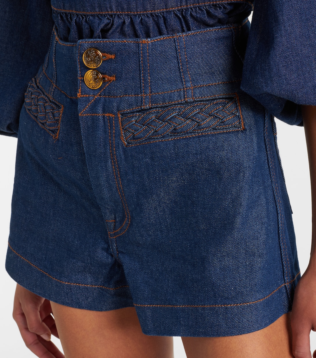 Awaken high-rise denim shorts | Zimmermann