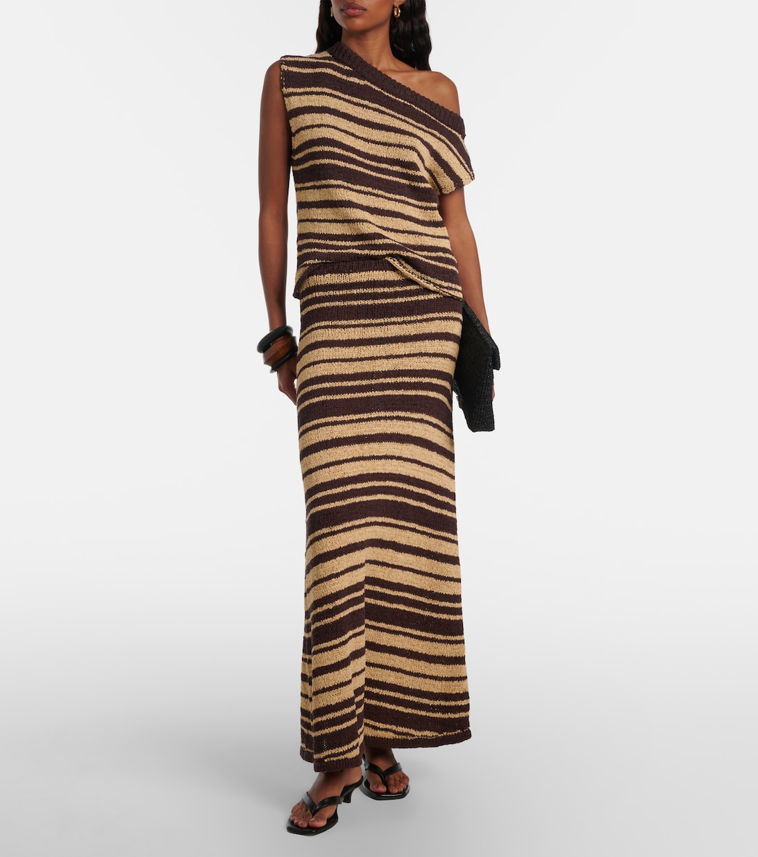 Micah striped cotton-blend maxi skirt | Faithfull