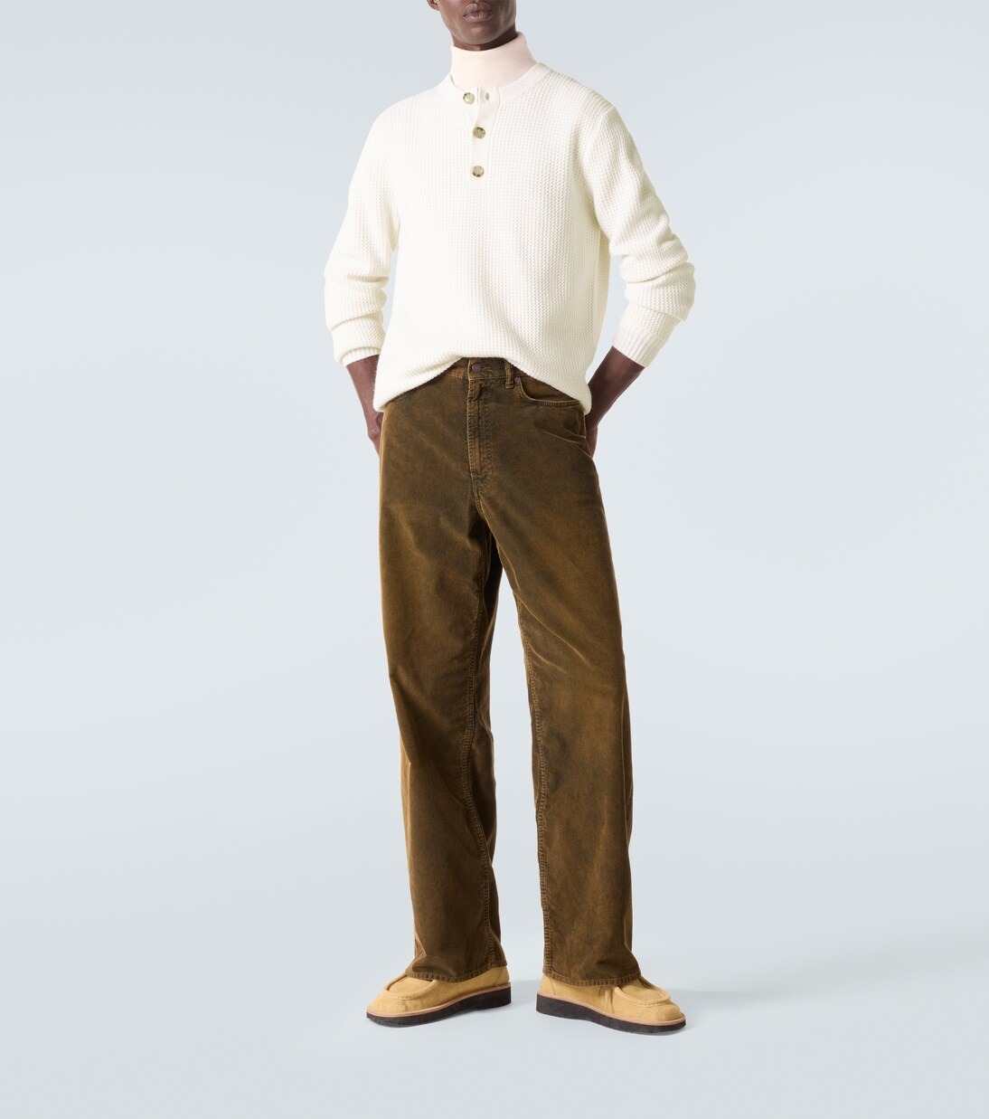 Waffle-knit wool and cashmere sweater | Allude