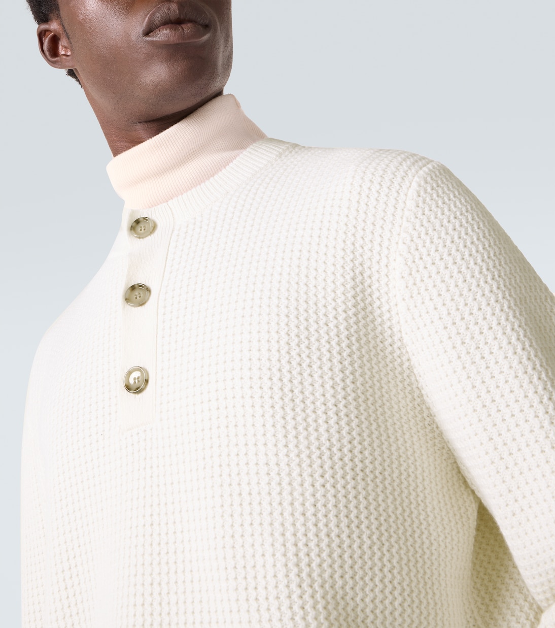 Waffle-knit wool and cashmere sweater | Allude