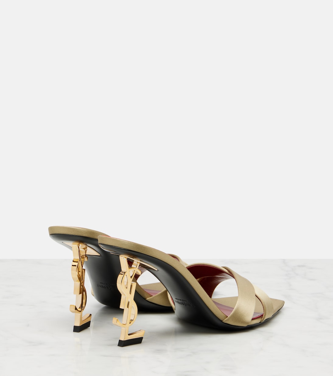 Pantoletten Opyum aus Satin | Saint Laurent