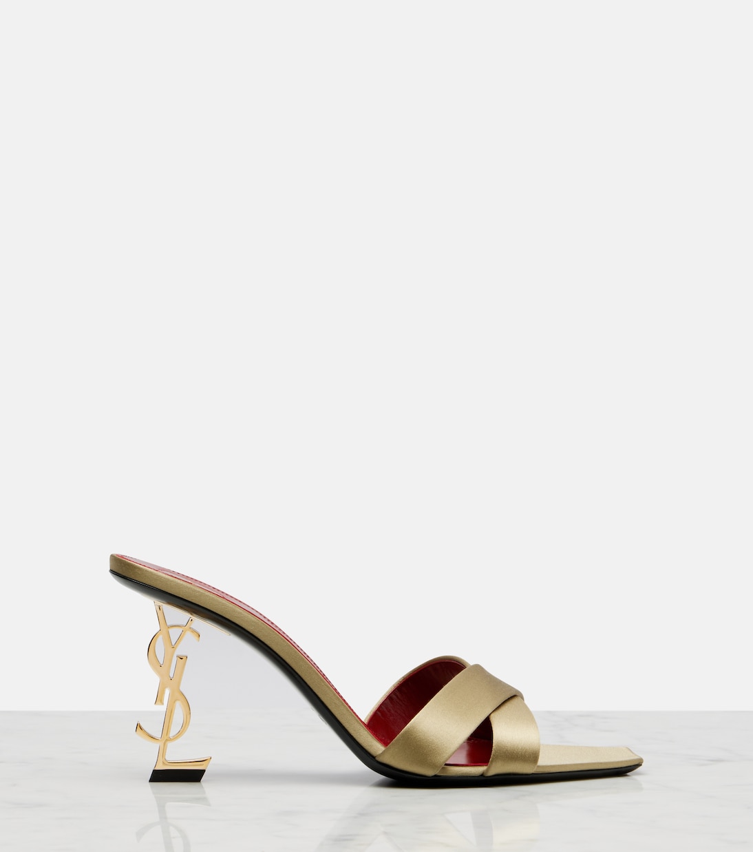 Pantoletten Opyum aus Satin | Saint Laurent