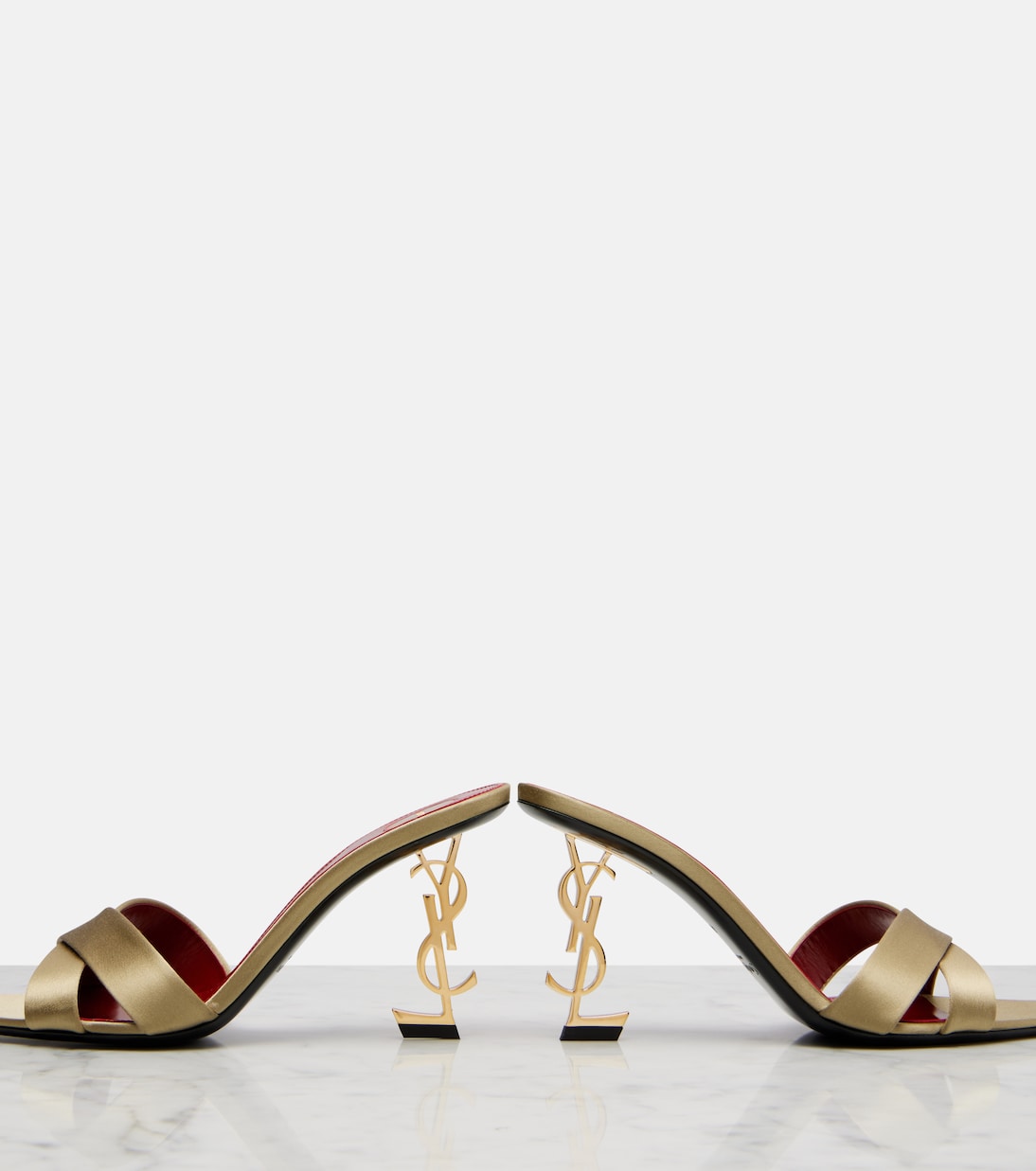 Pantoletten Opyum aus Satin | Saint Laurent