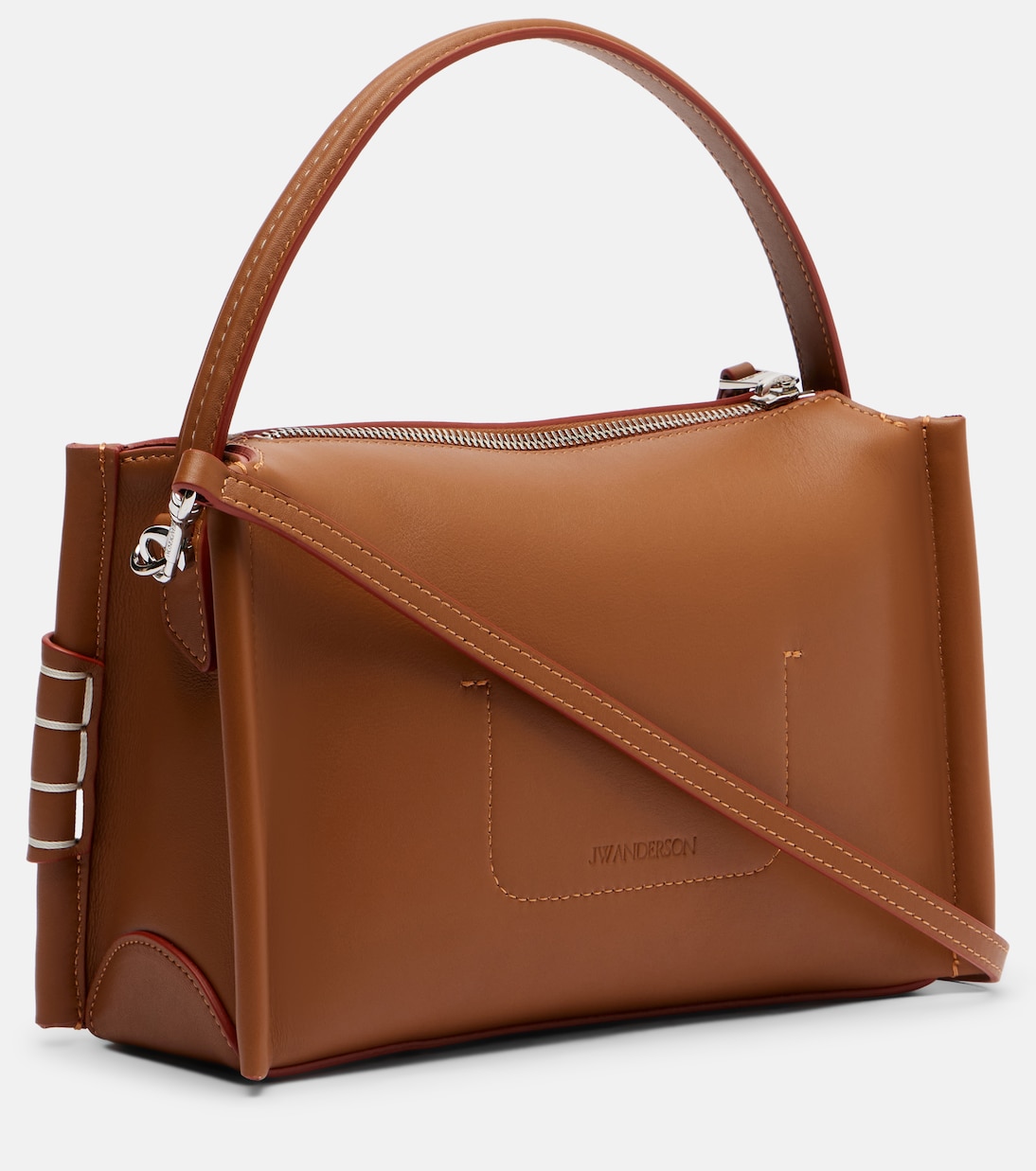 Loafer leather top-handle bag | JW Anderson