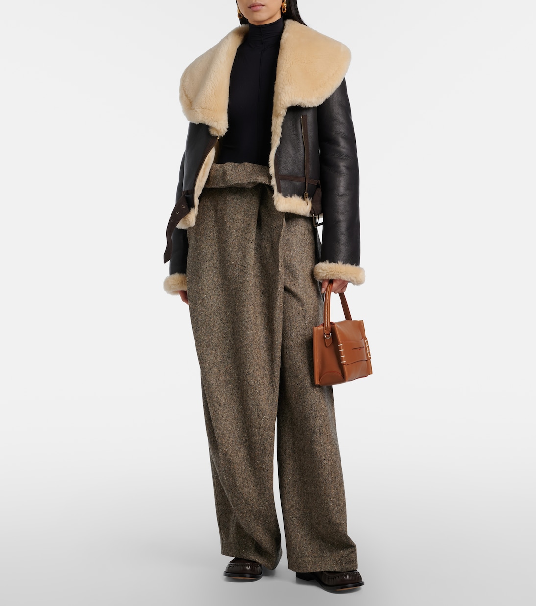 Loafer leather top-handle bag | JW Anderson