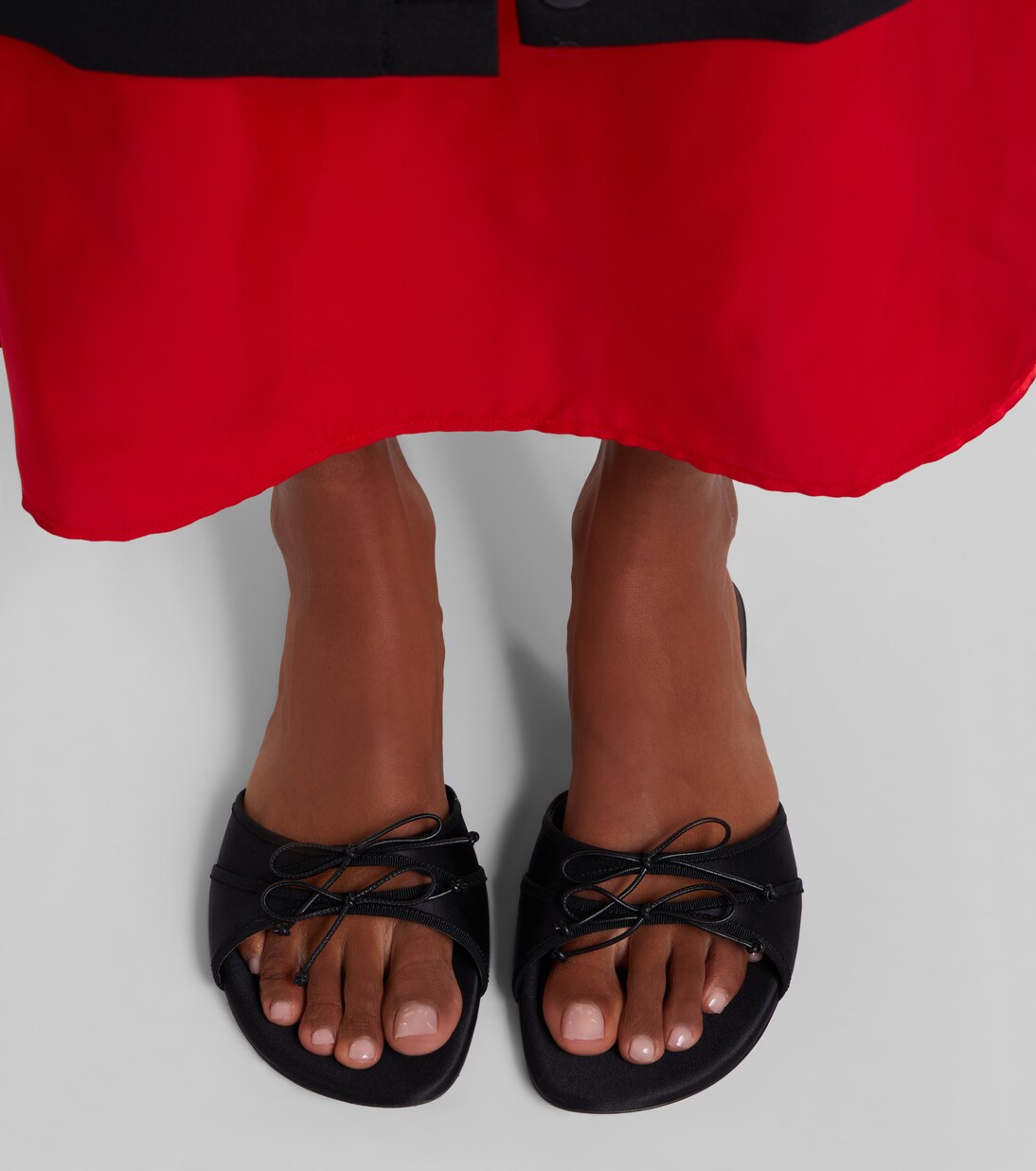 Eleonora bow-detail satin sandals | Amina Muaddi