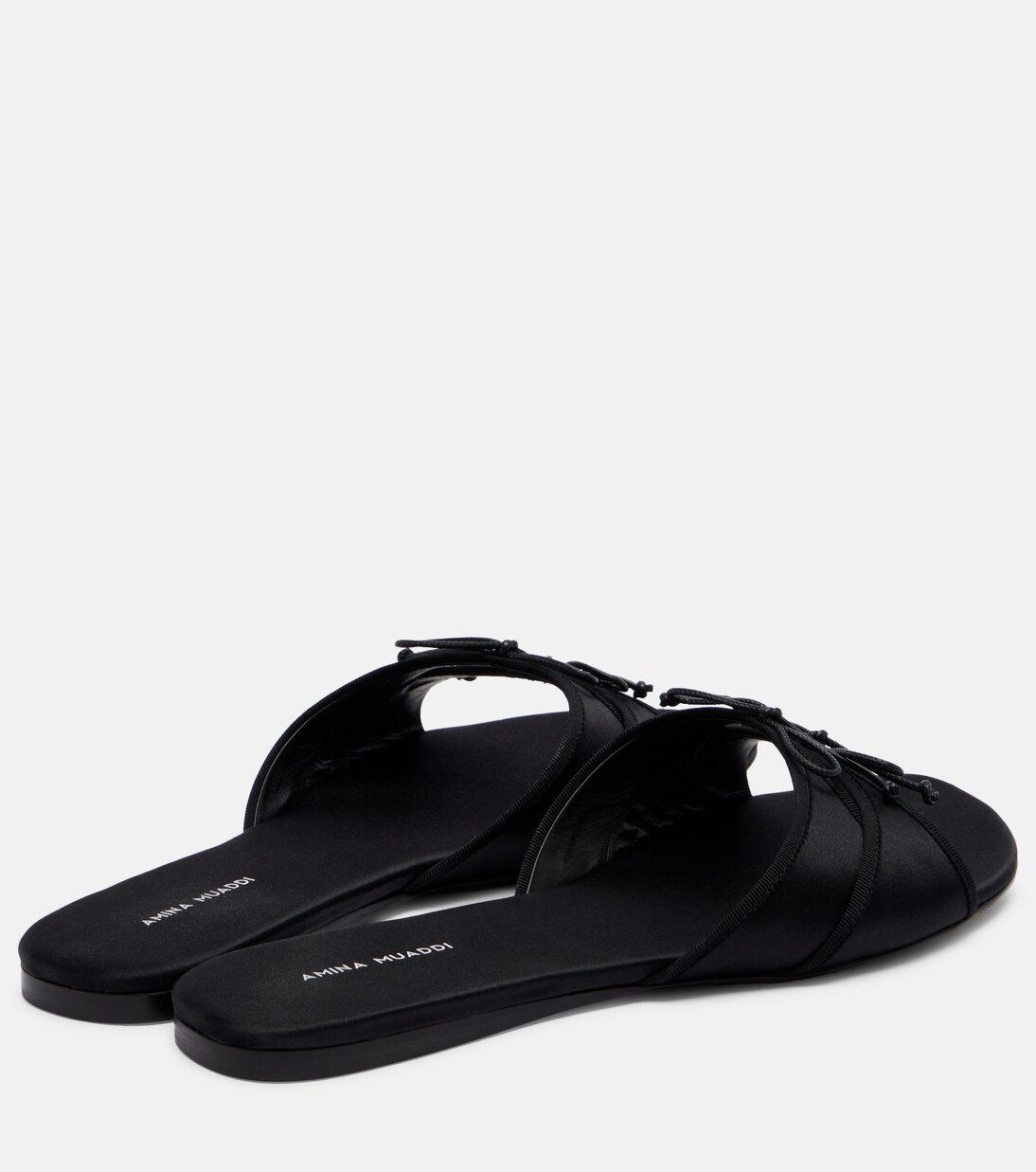 Eleonora bow-detail satin sandals | Amina Muaddi