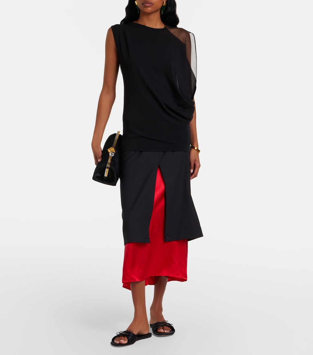 Eleonora bow-detail satin sandals | Amina Muaddi