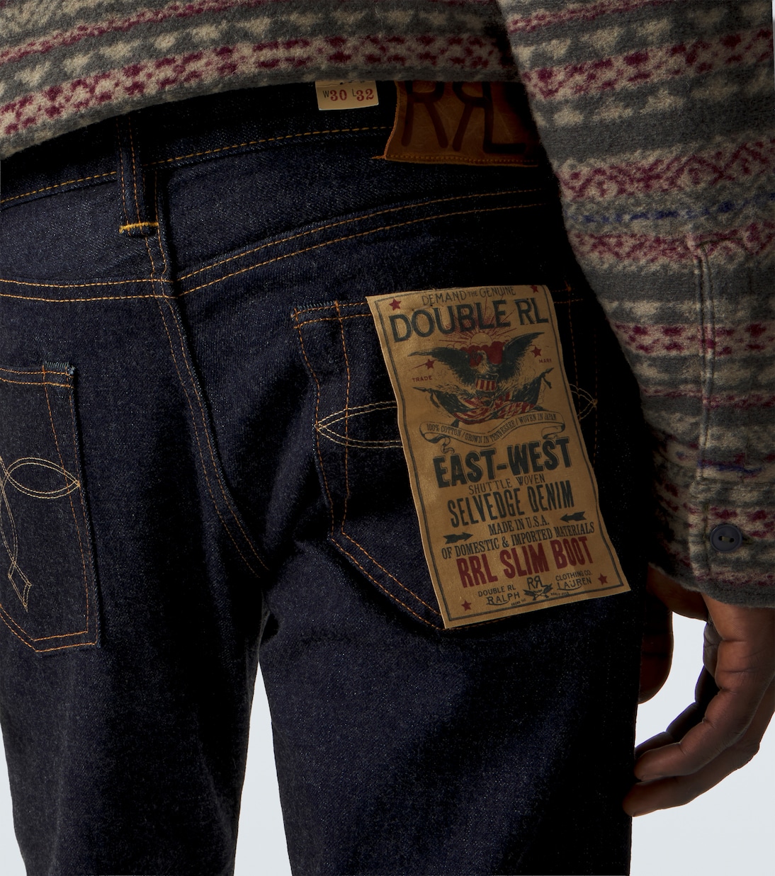 Bestickte Slim Jeans | RRL