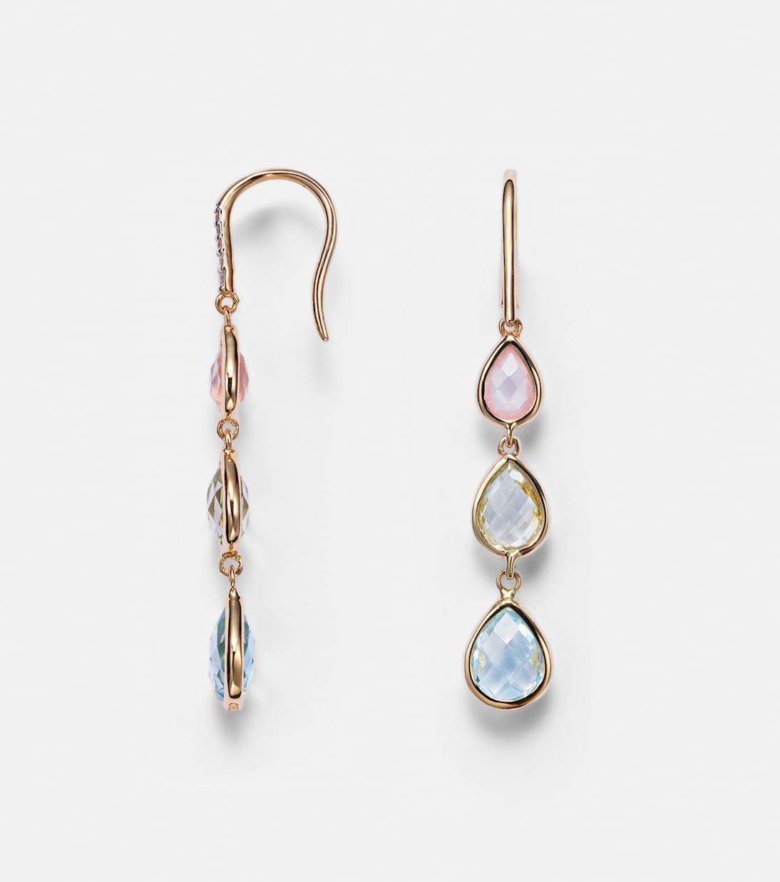 Boucles d’oreilles en or 14 ct (585/1000) et pierres précieuses | Mateo