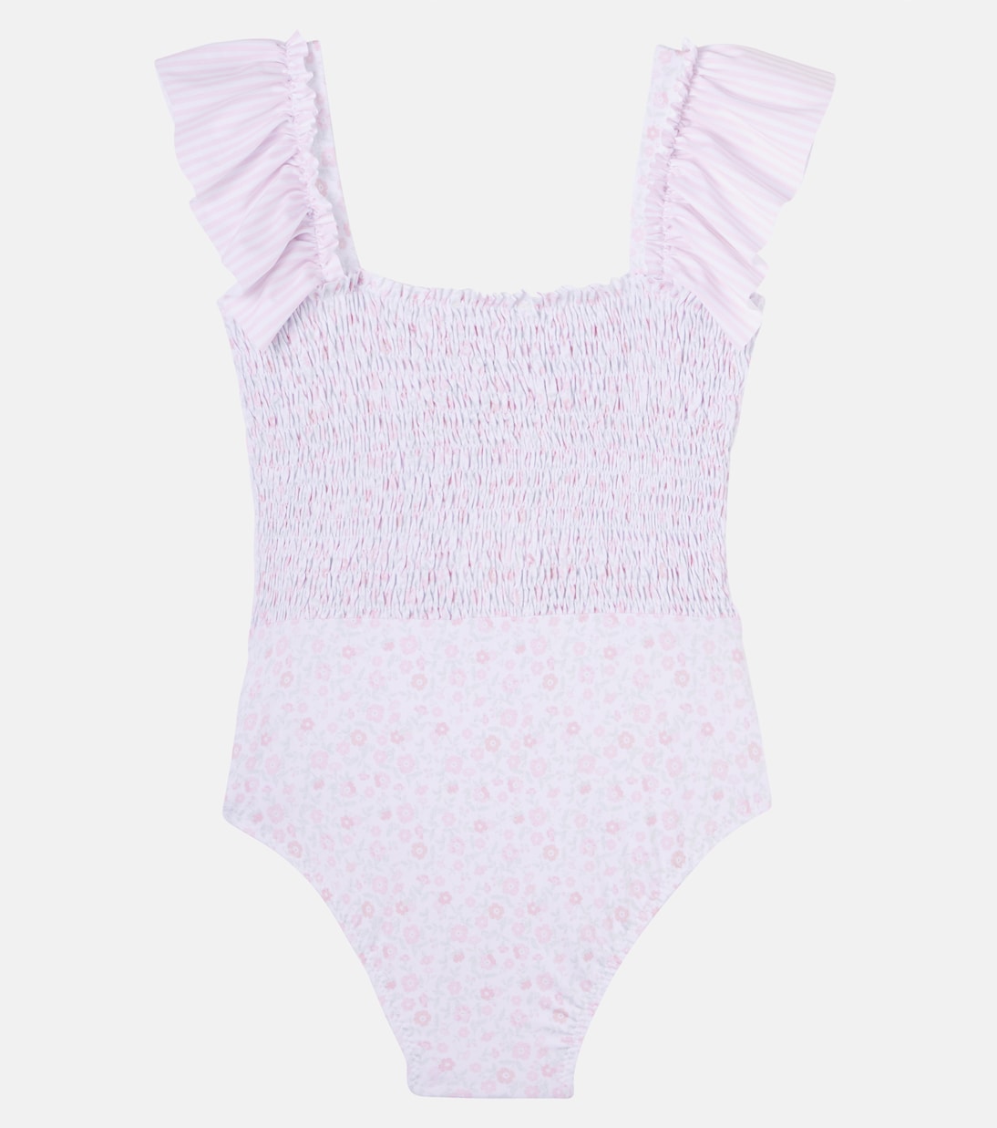 Floral ruffled shirred swimsuit | Patachou