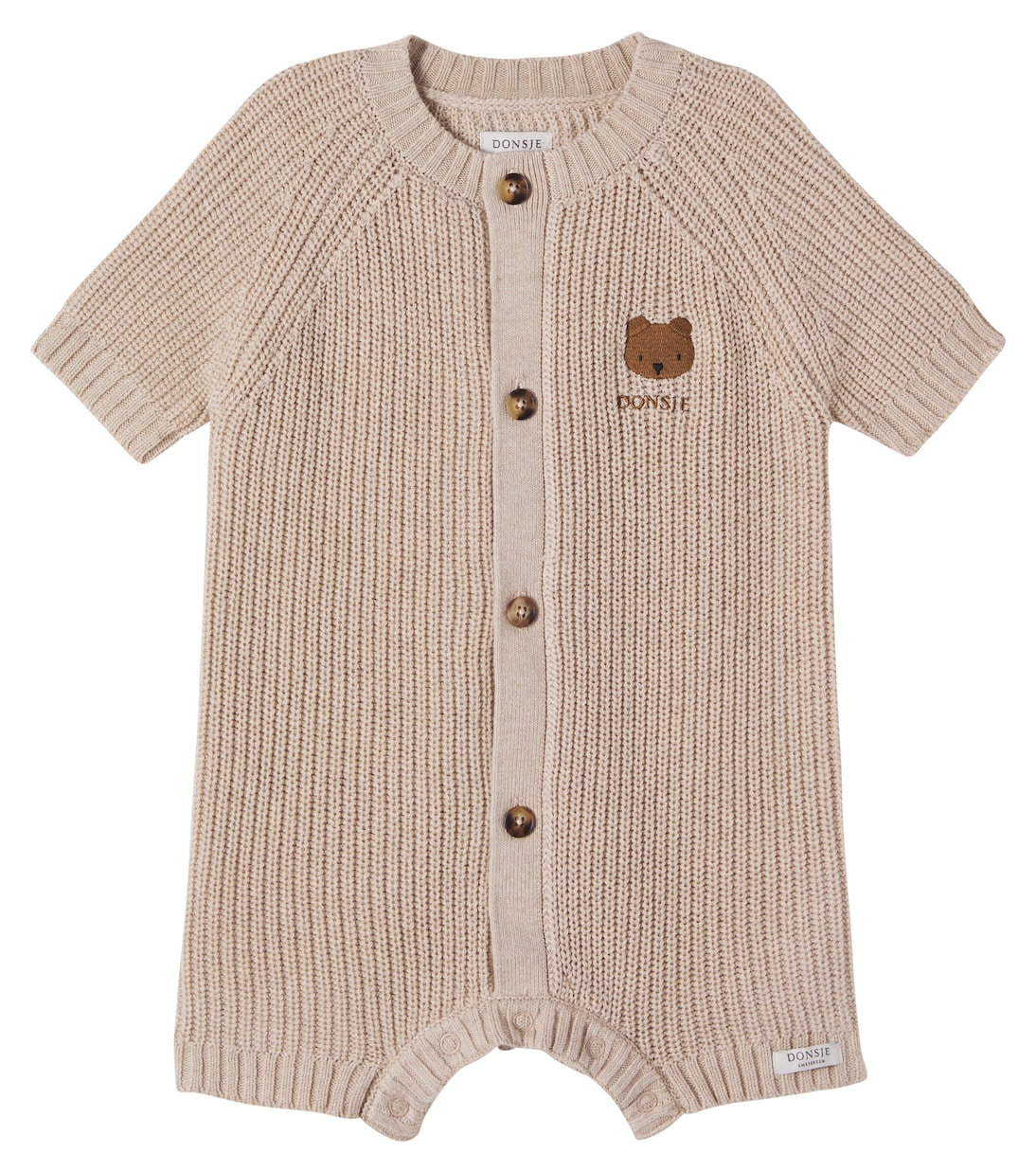 Baby Dantje embroidered wool and cotton playsuit | Donsje