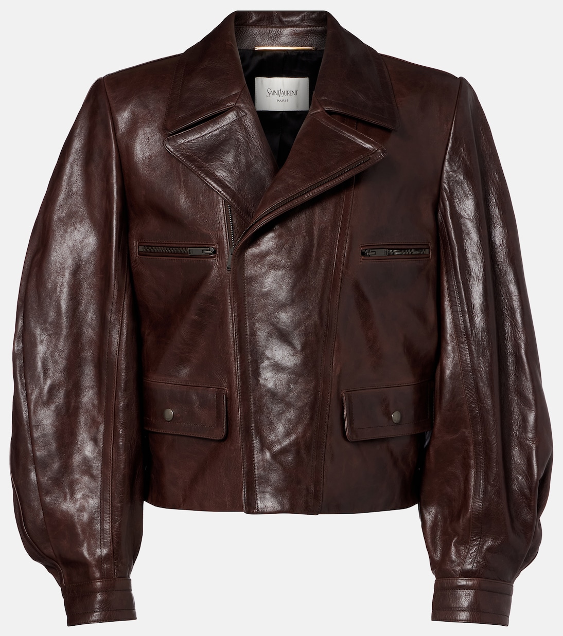 Leather biker jacket | Saint Laurent