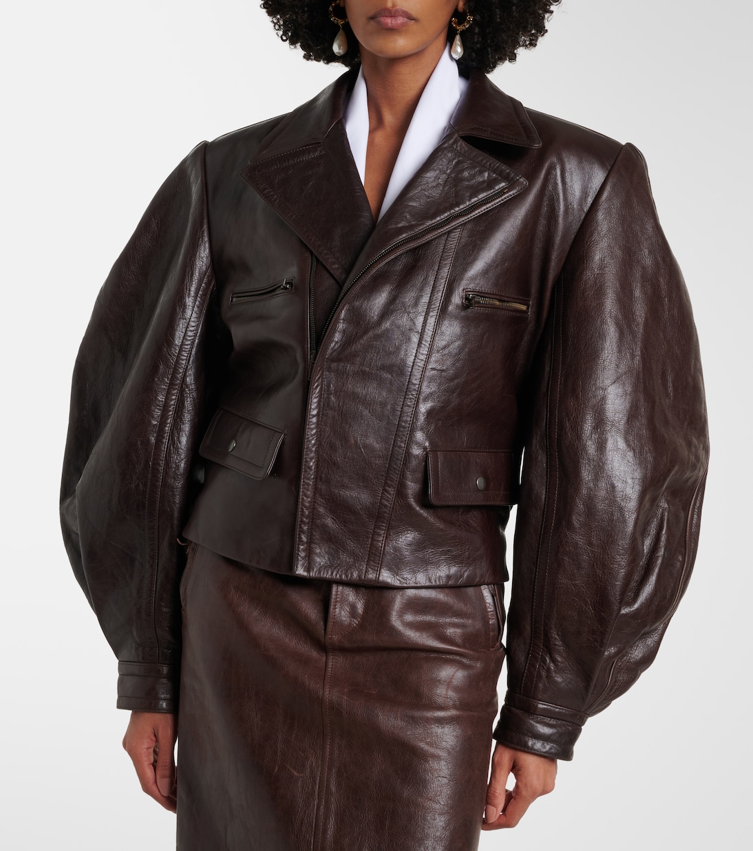 Leather biker jacket | Saint Laurent