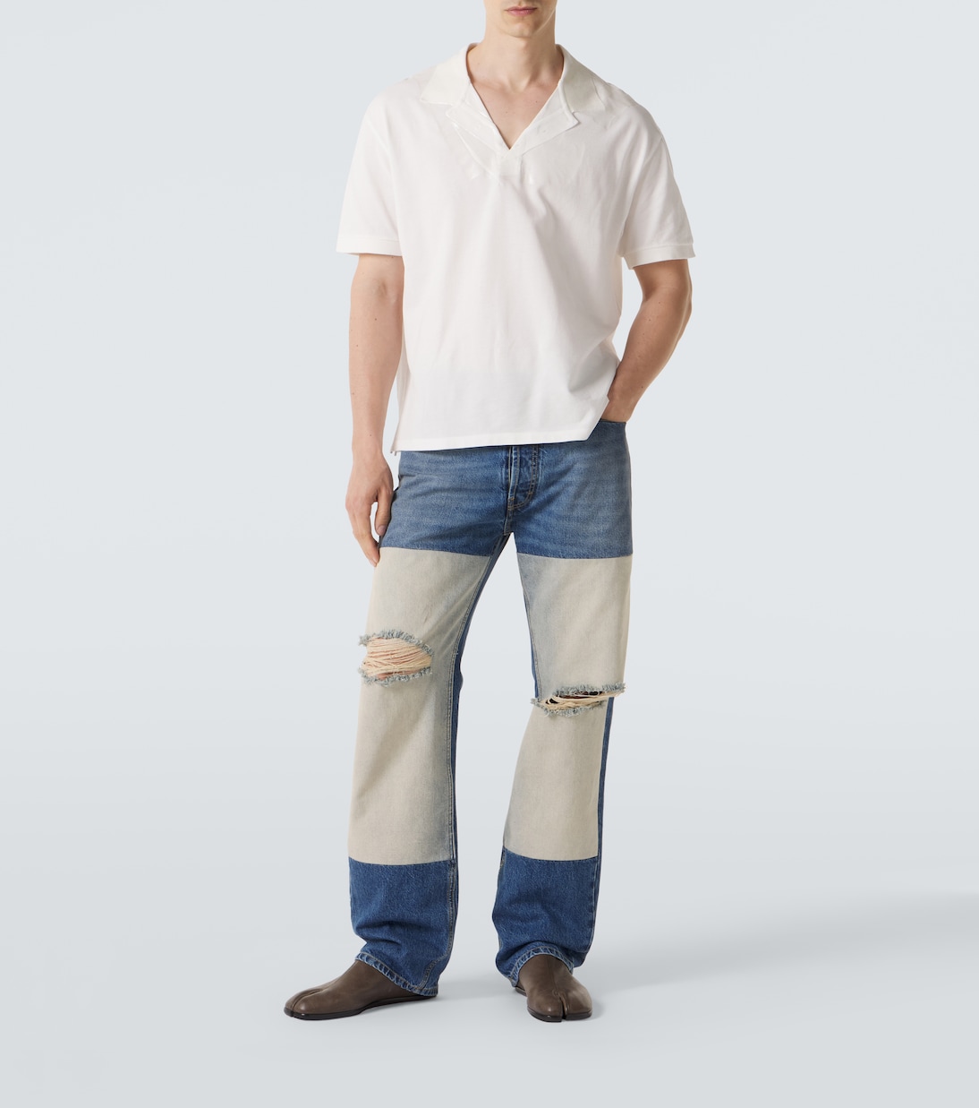 Distressed Straight Jeans  | Maison Margiela
