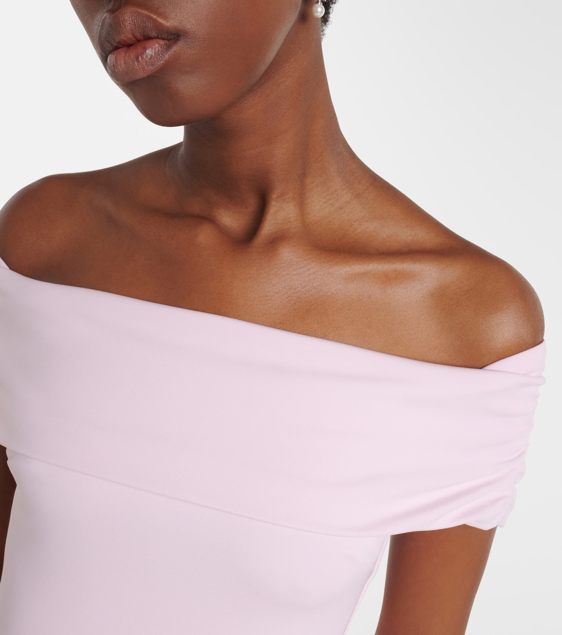 Off-Shoulder-Midikleid aus Jersey | Roland Mouret
