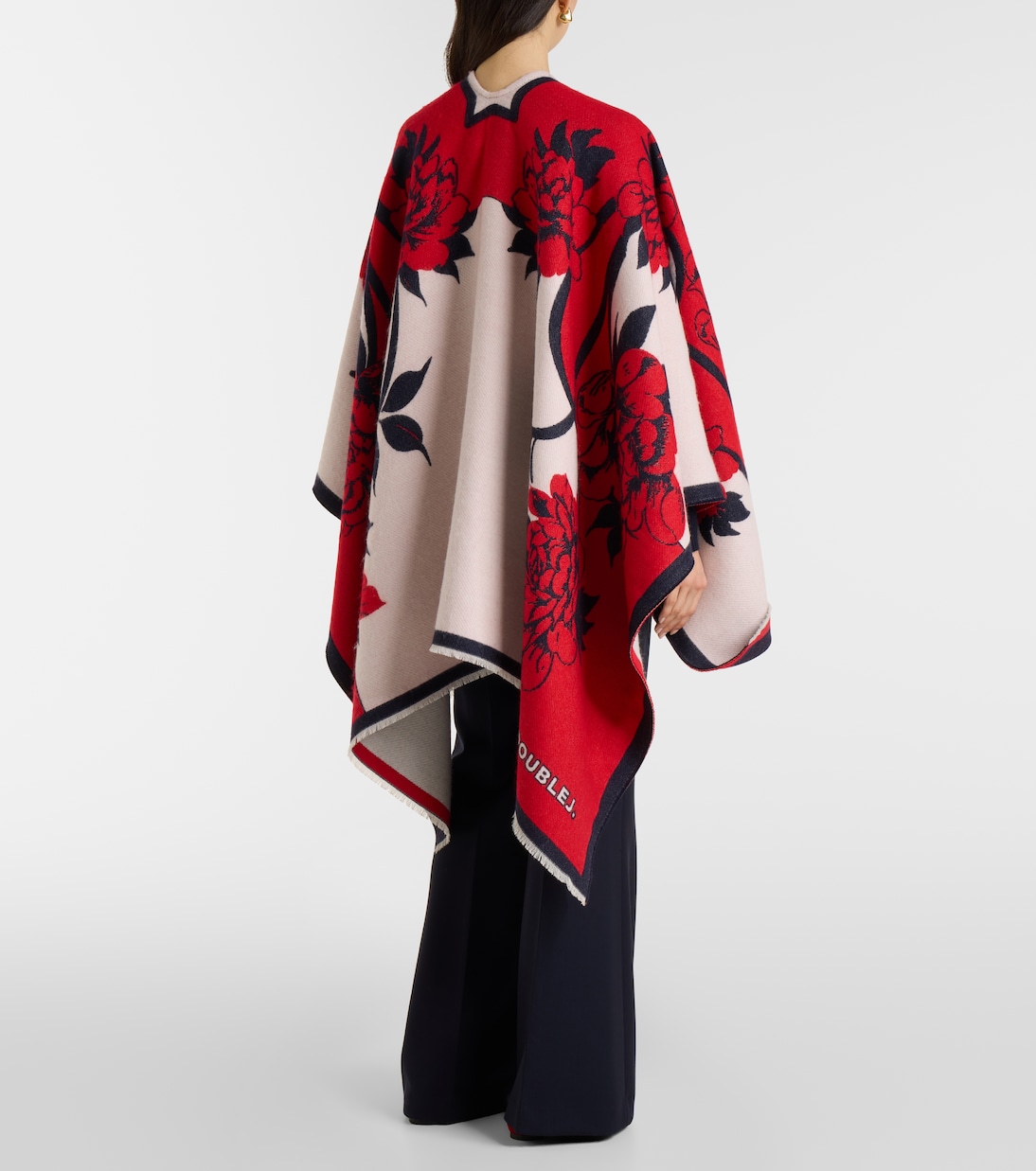 Soul floral wool and silk poncho | La DoubleJ