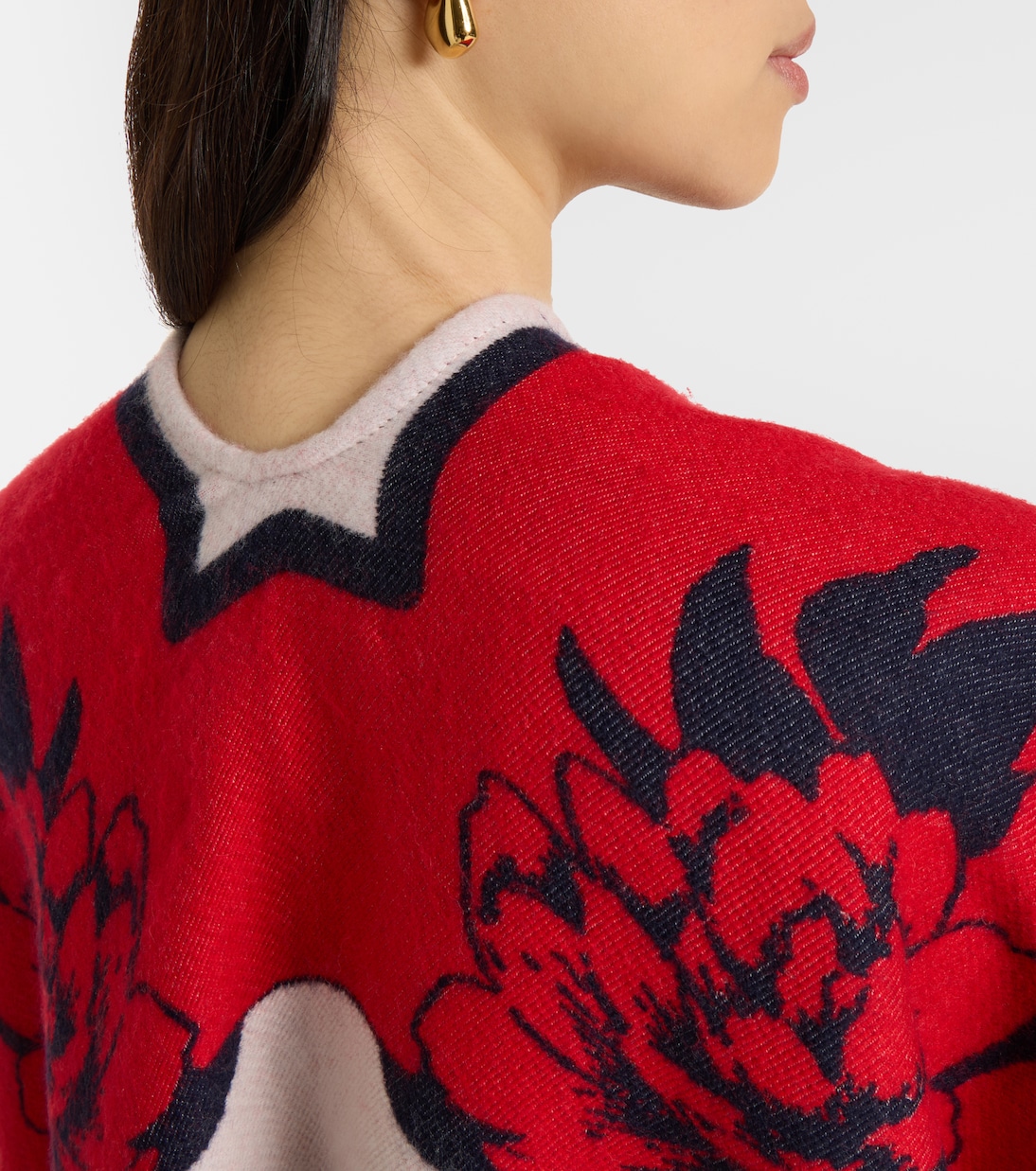 Soul floral wool and silk poncho | La DoubleJ