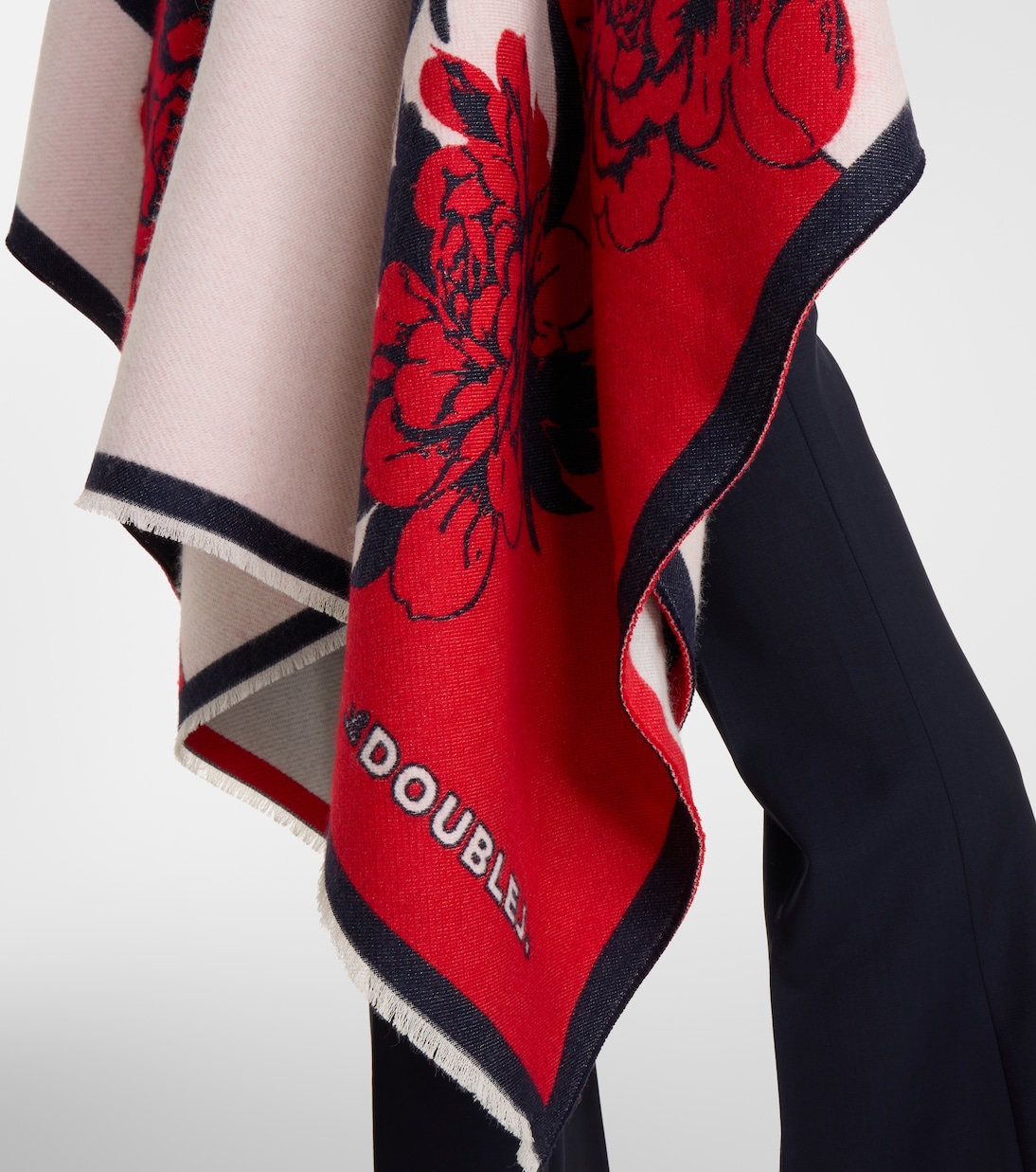 Soul floral wool and silk poncho | La DoubleJ