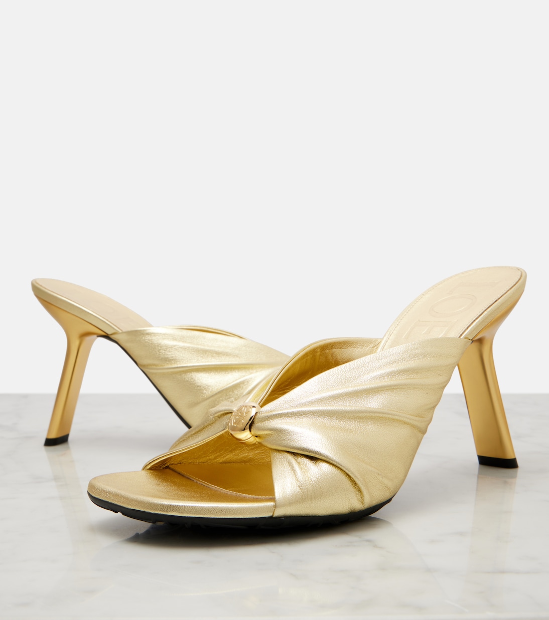 Paula's Ibiza Pebble Soft leather mules | Loewe