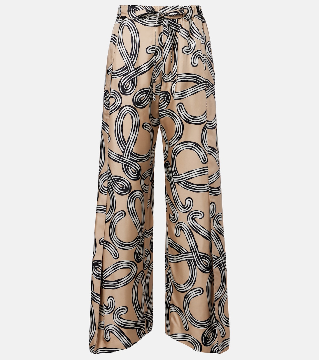 Paula's Ibiza Anagram silk wide-leg pants | Loewe