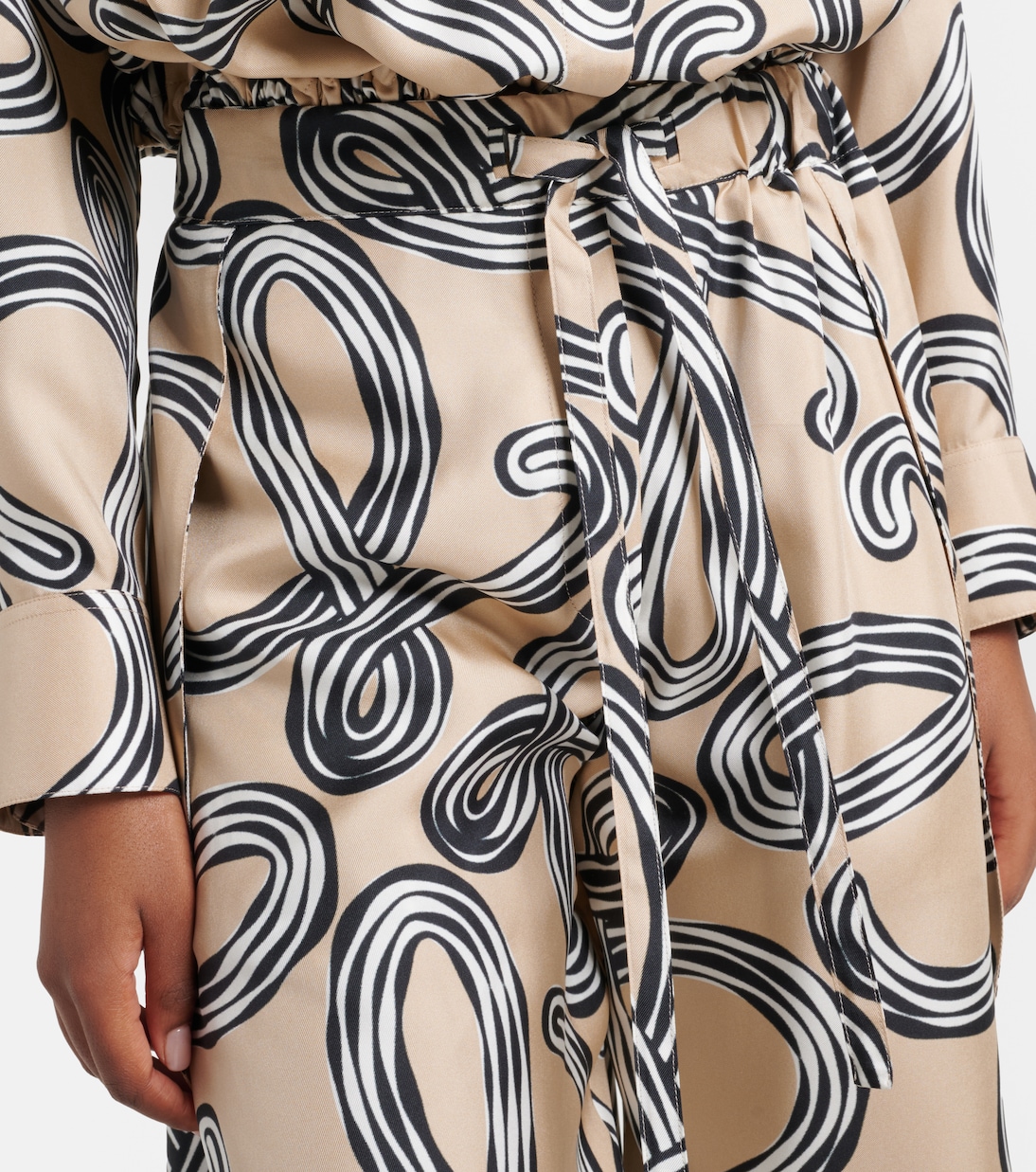 Paula's Ibiza Anagram silk wide-leg pants | Loewe