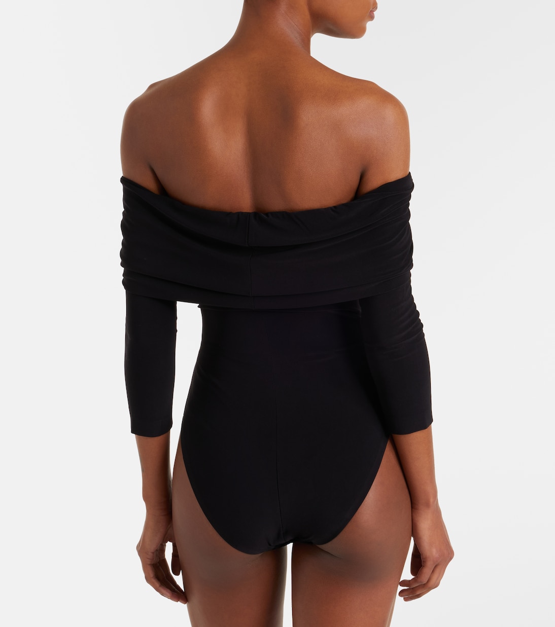 Off-shoulder jersey bodysuit | Norma Kamali