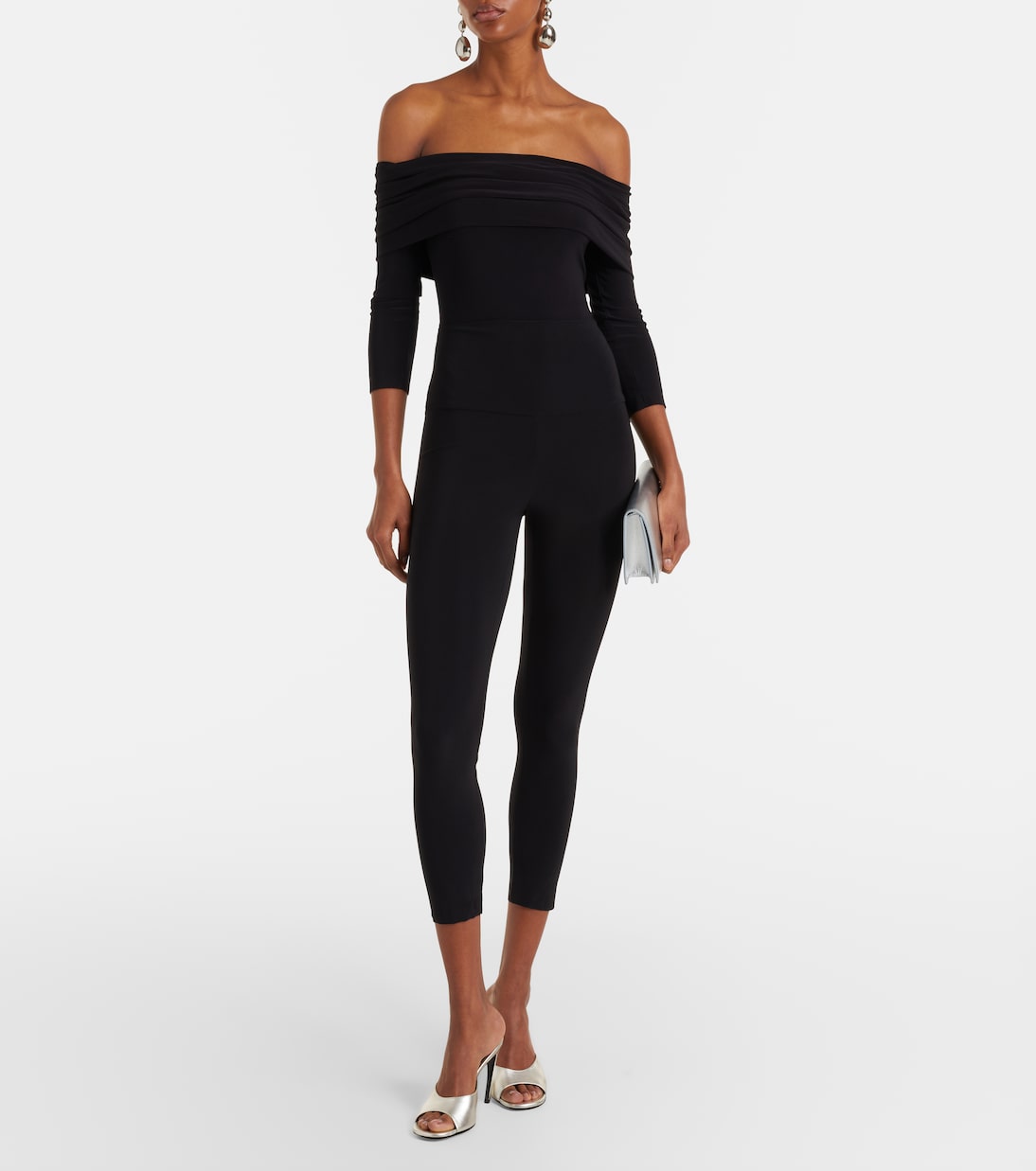 Off-shoulder jersey bodysuit | Norma Kamali