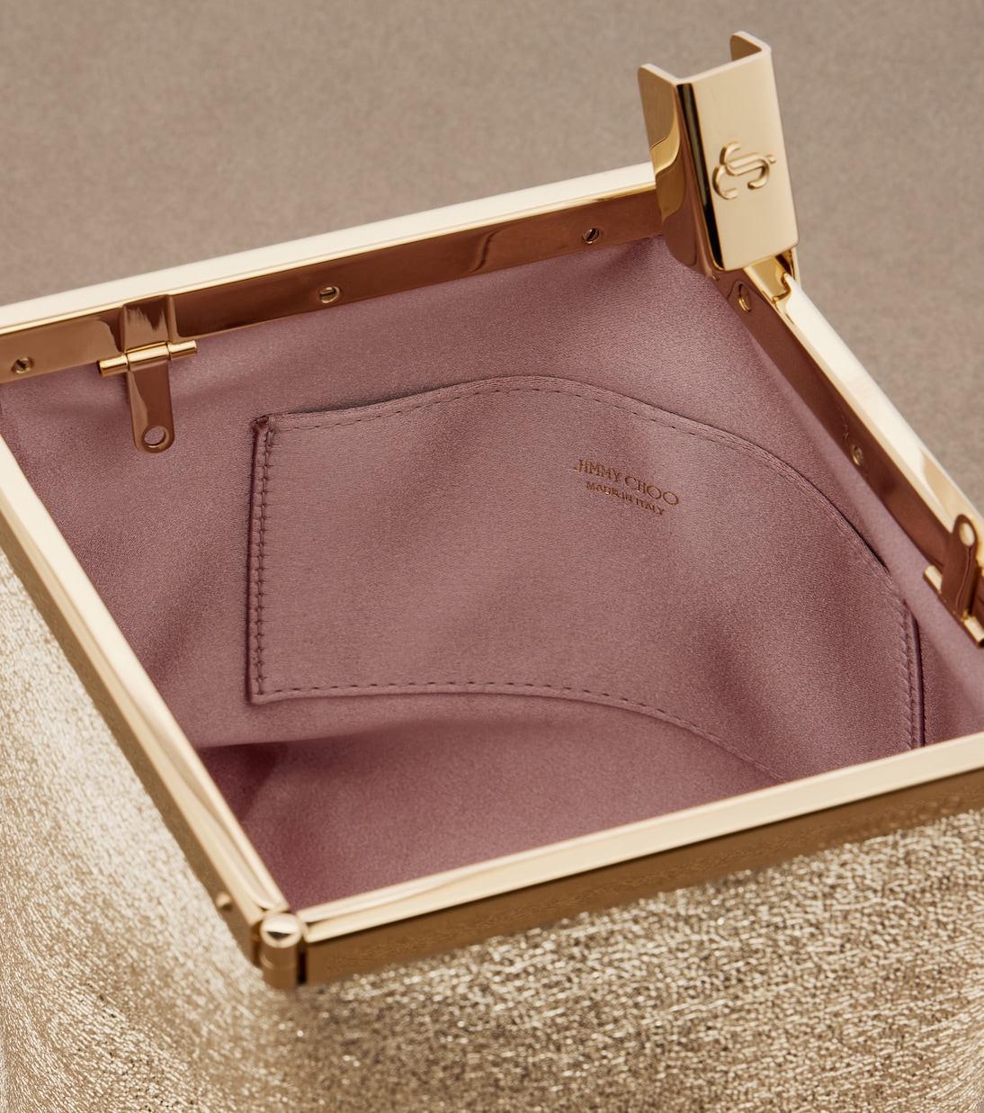 Ganache metallic leather clutch | Jimmy Choo