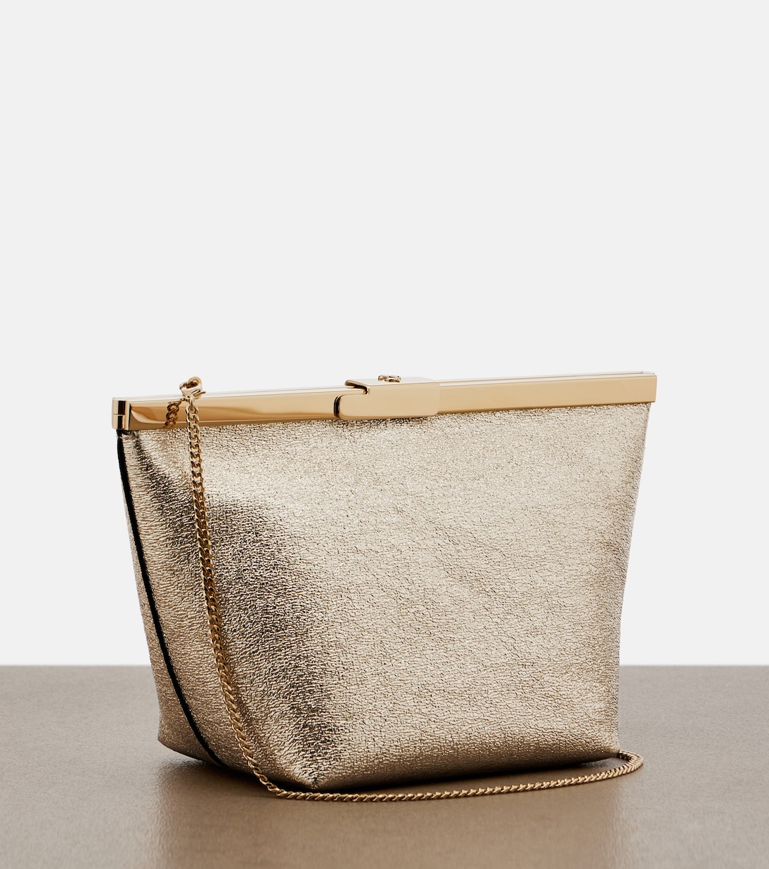 Ganache metallic leather clutch | Jimmy Choo