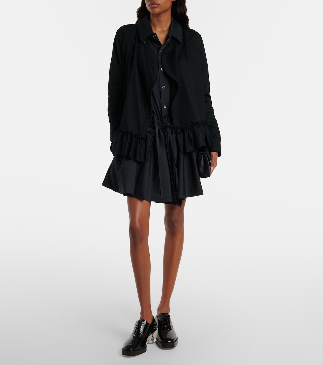 x Jimmy Choo crystal-embellished leather derby shoes | Noir Kei Ninomiya