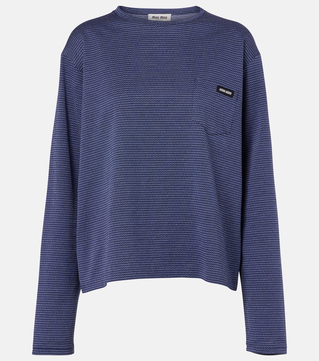 Longsleeve aus Baumwoll-Jersey | Miu Miu