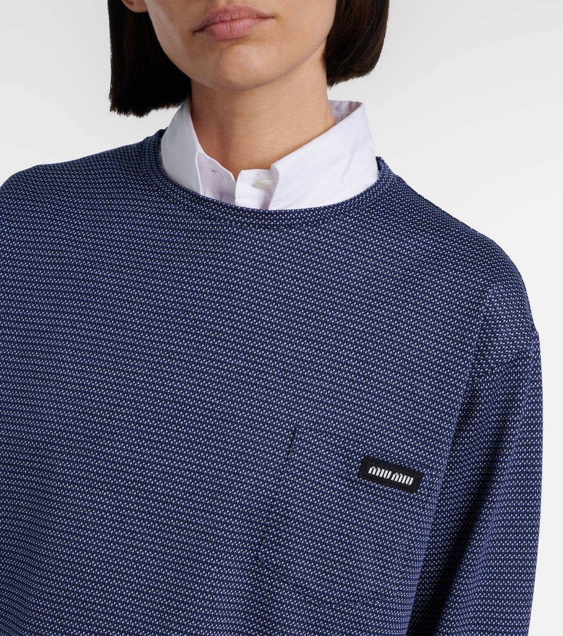 Longsleeve aus Baumwoll-Jersey | Miu Miu