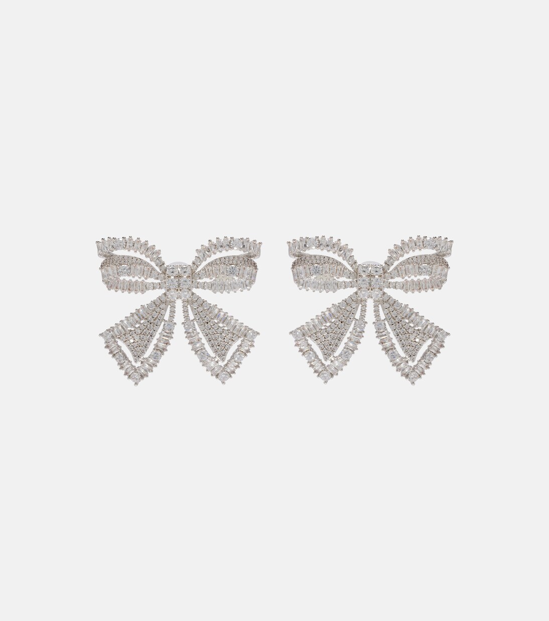 Bow crystal-embellished earrings | Self-Portrait