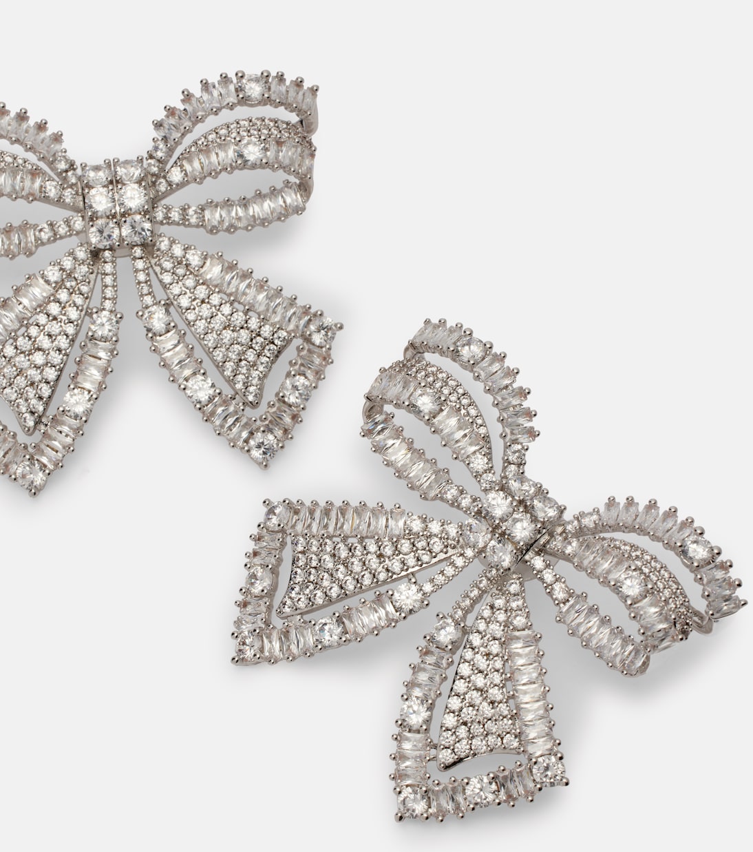 Bow crystal-embellished earrings | Self-Portrait