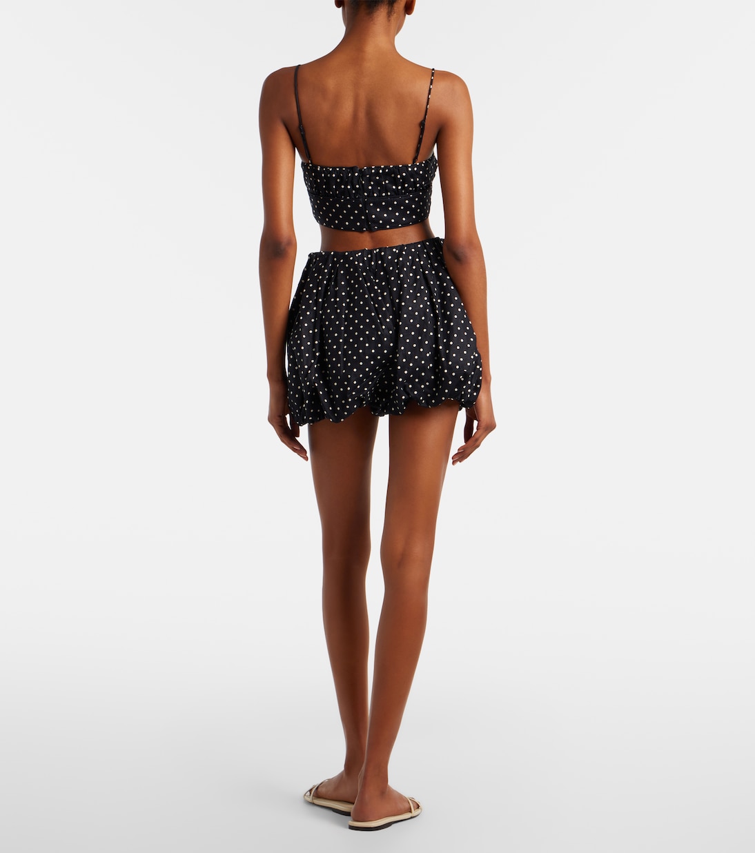 Lucia polka-dot linen shorts | Faithfull