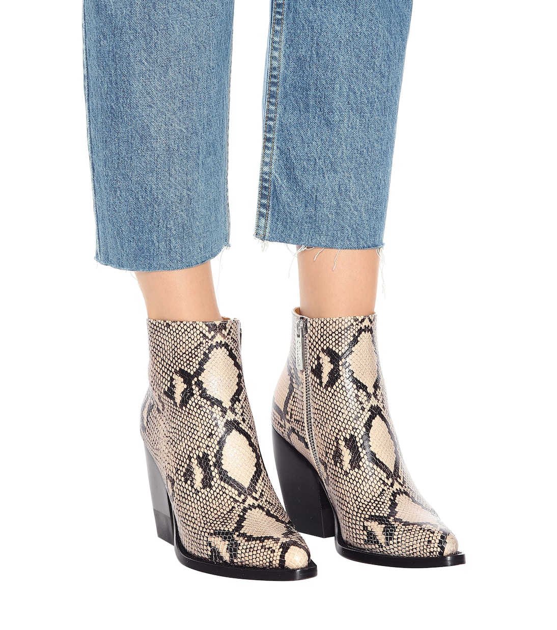 Rylee embossed leather boots | Chloé