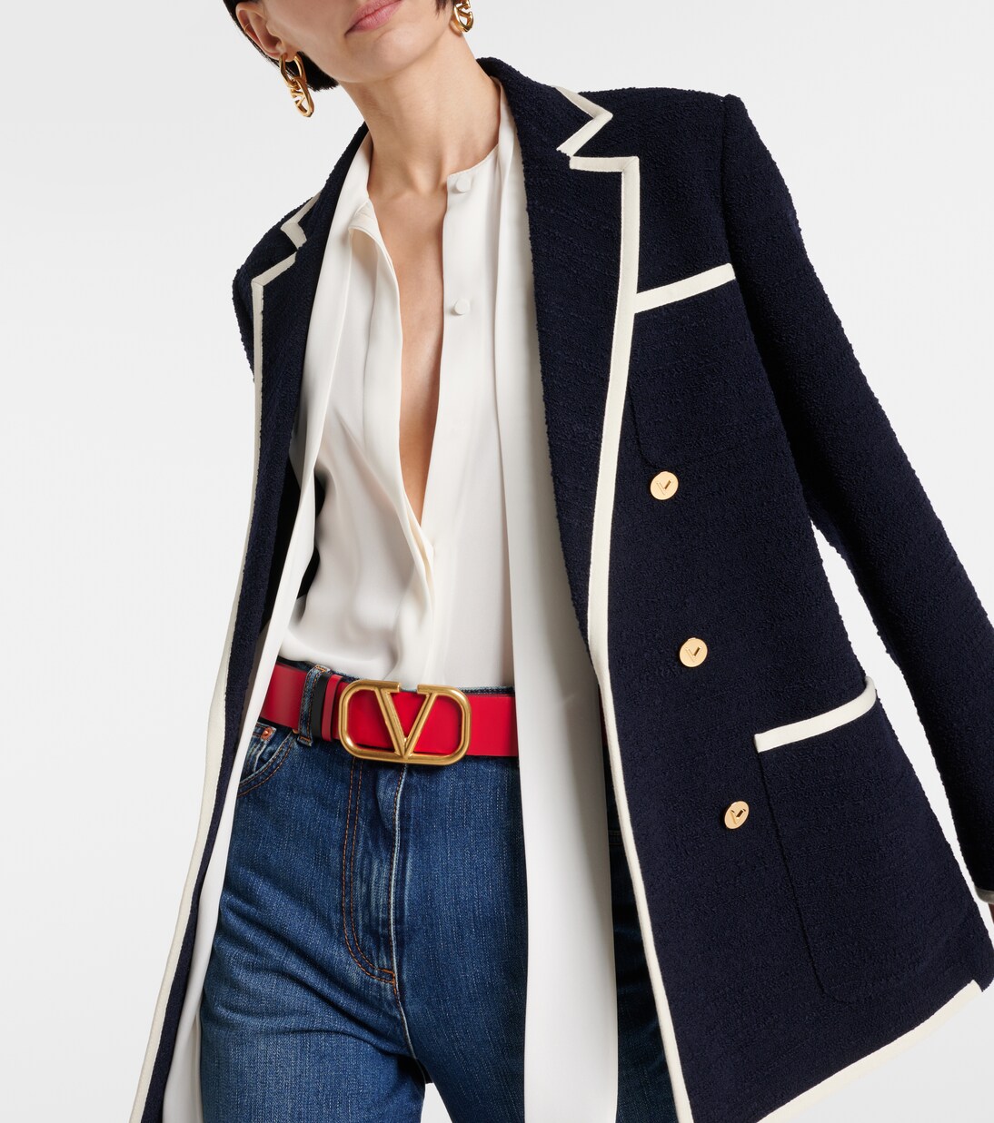 VLogo Signature reversible leather belt | Valentino Garavani