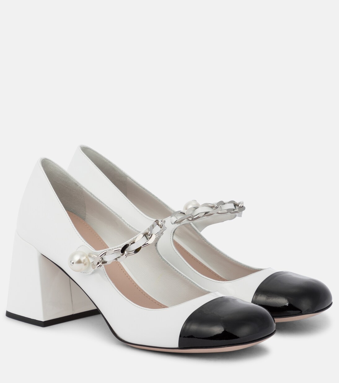 Verzierte Mary-Jane-Pumps aus Leder | Miu Miu