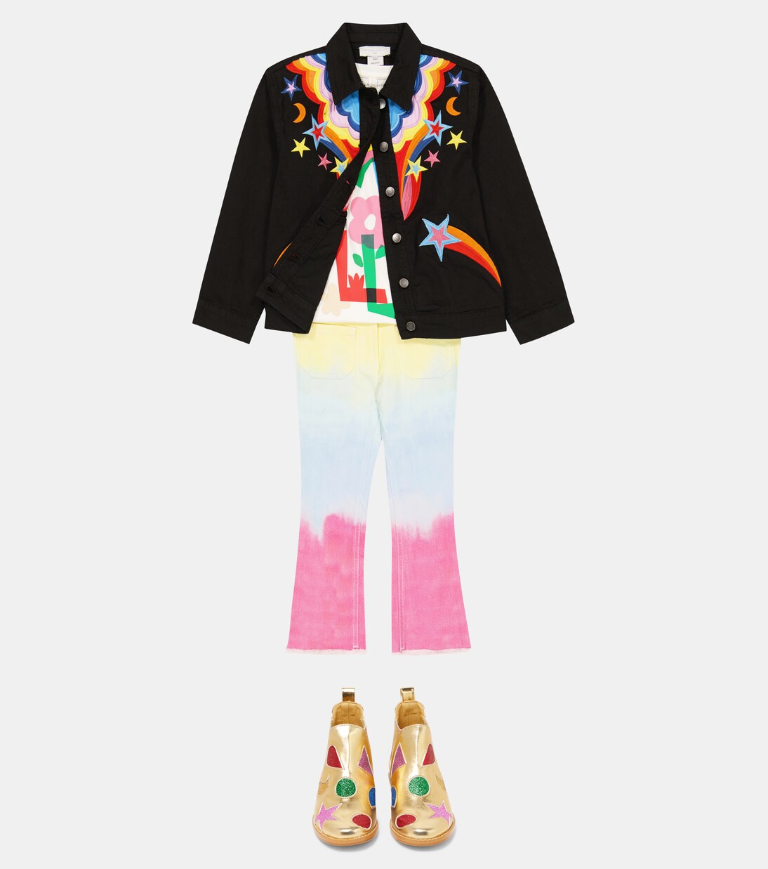 Embroidered denim jacket | Stella McCartney Kids