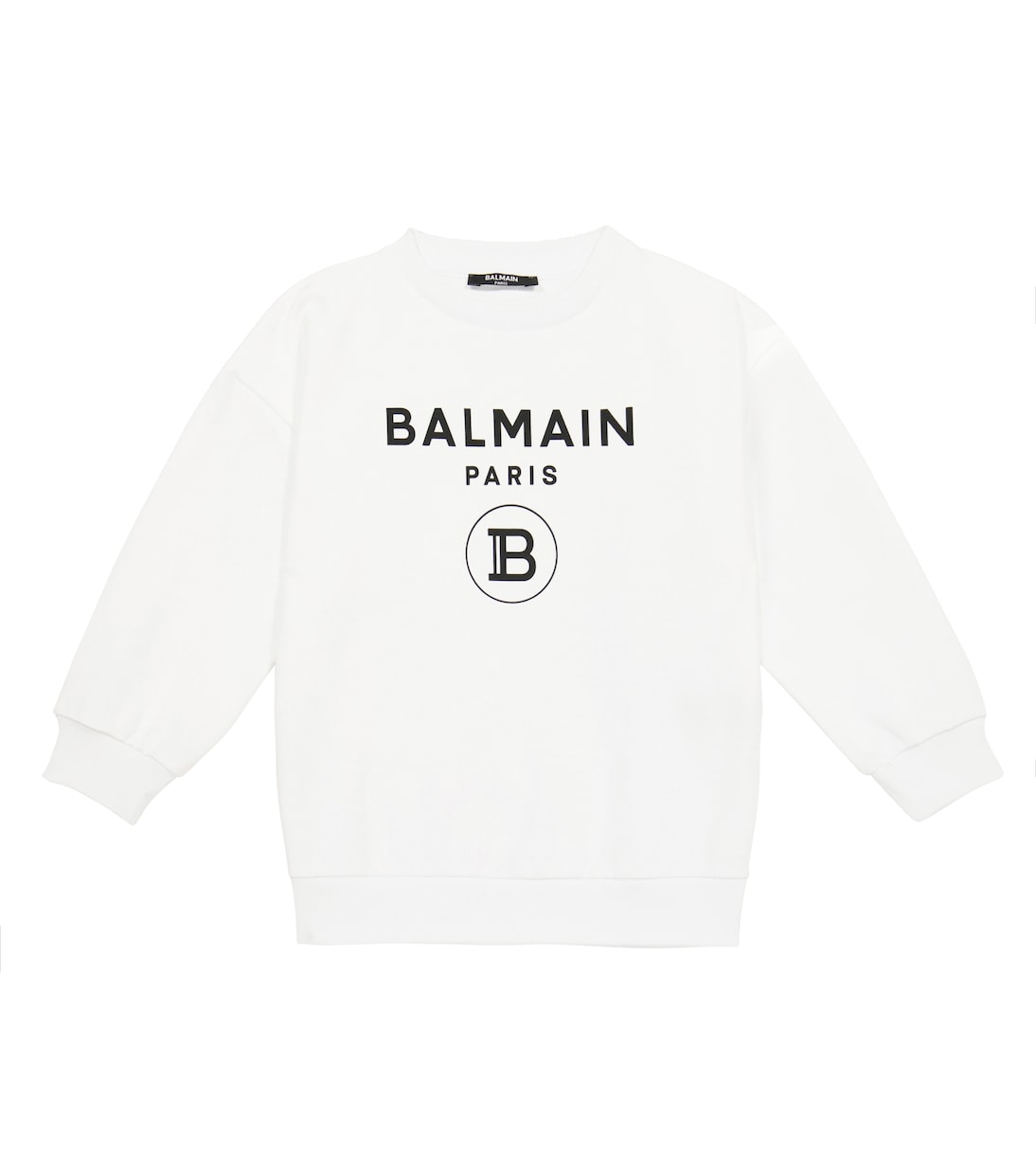Felpa in cotone con logo | Balmain Kids