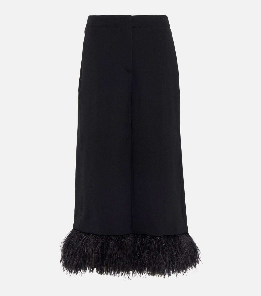 Jupe-culotte en crêpe à plumes | Proenza Schouler