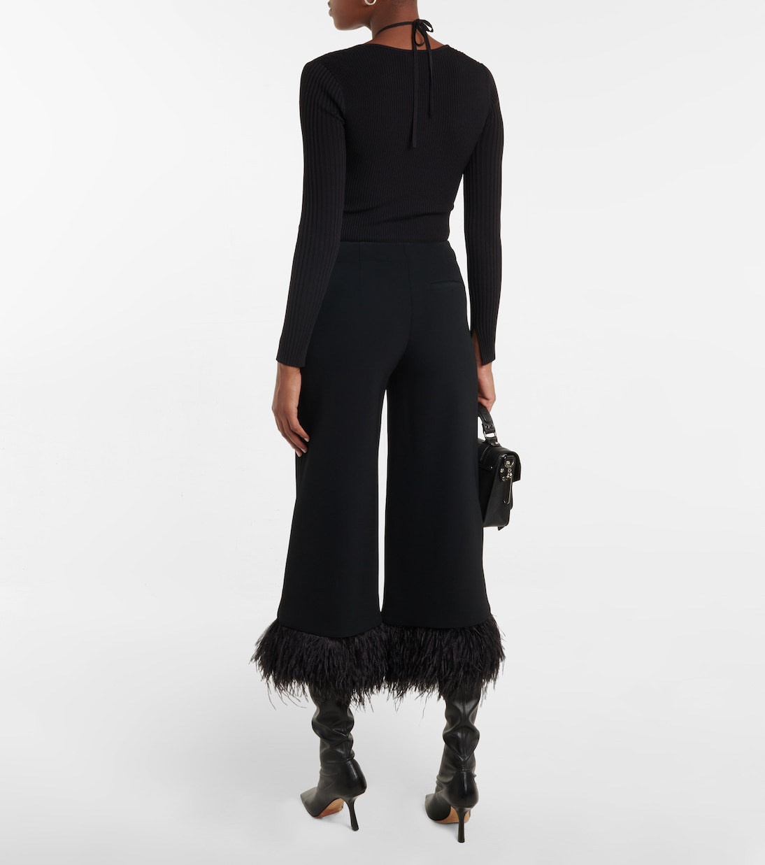 Jupe-culotte en crêpe à plumes | Proenza Schouler
