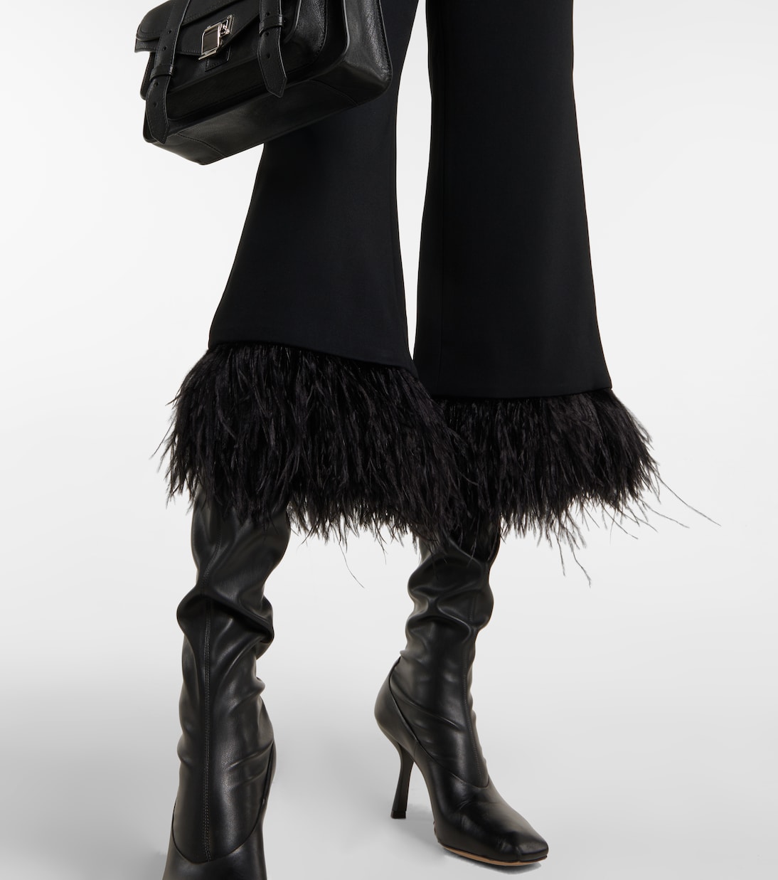 Jupe-culotte en crêpe à plumes | Proenza Schouler