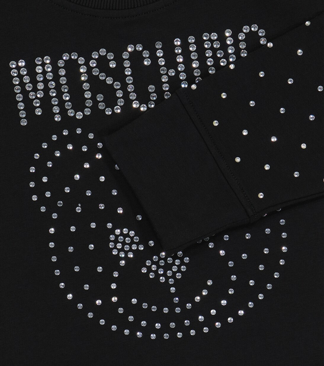 Sweat-shirt en coton mélangé à ornements | Moschino Kids