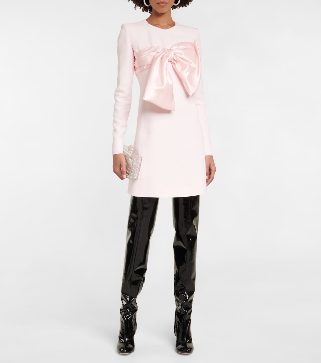 Suede-trimmed PVC knee-high boots | Giambattista Valli