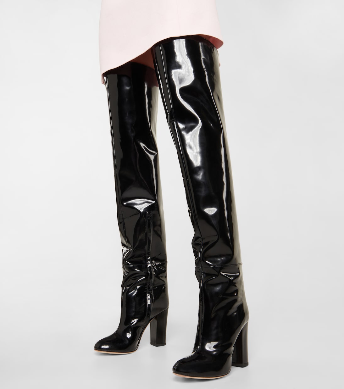 Suede-trimmed PVC knee-high boots | Giambattista Valli