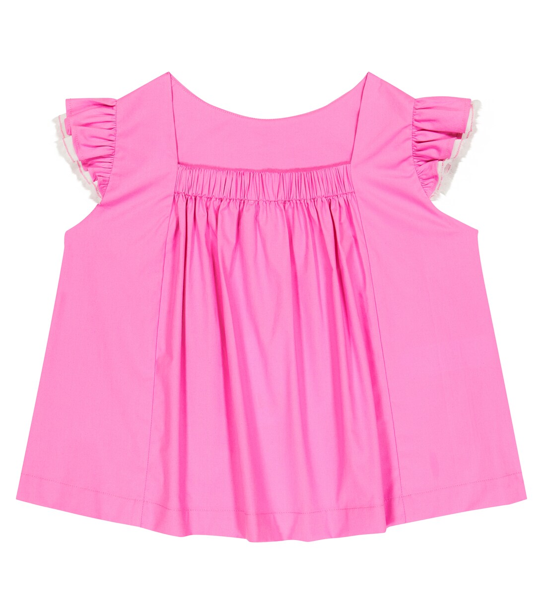 Ruffle-trimmed cotton-blend top | Il Gufo